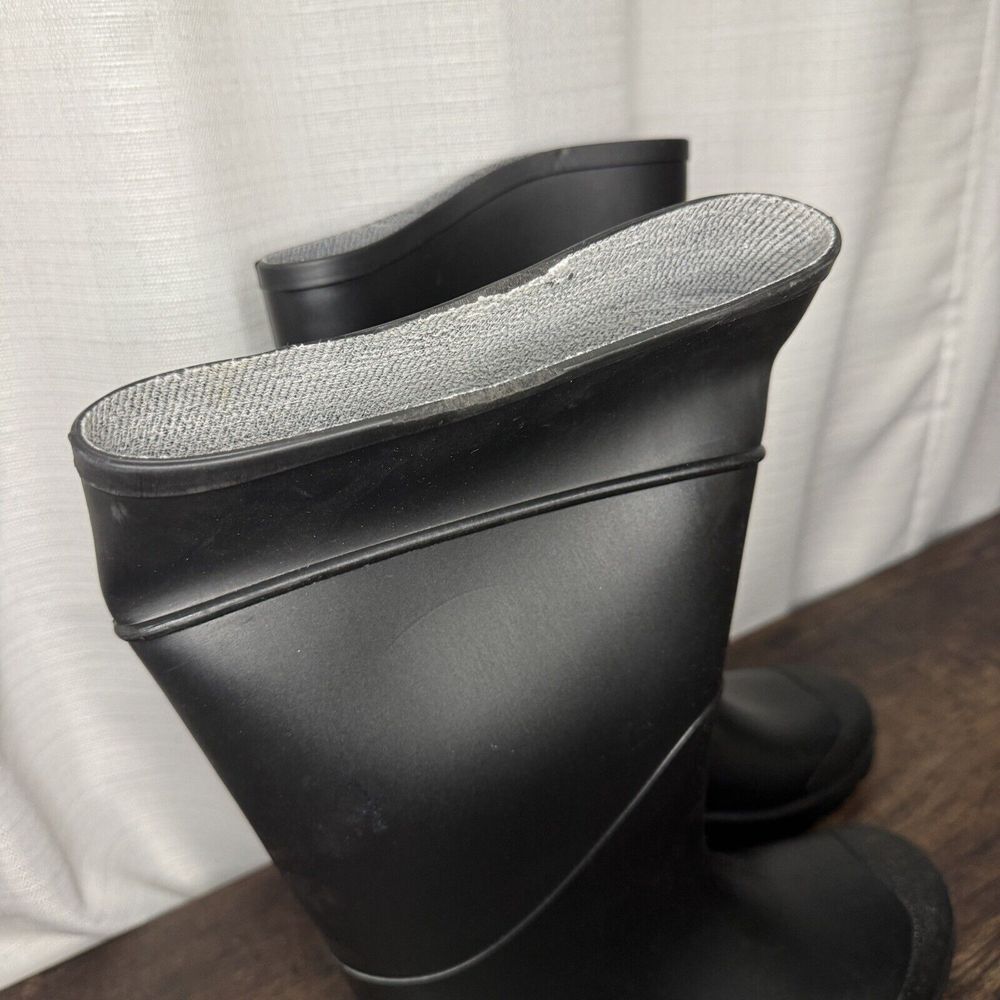 SERVUS Rubber Waterproof PVC Work Boots Plain Soft Toe Men 7 Wmn 9 - Picture 3 of 7